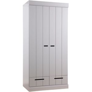 Connect - 2 Drs + Lade - Strokendeur Betongrijs - Massief Grenenhout