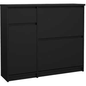Schoenenkast Luna Zwart - 109x93x32 cm