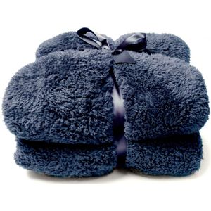 Plaid Teddy - Unique Living -150x200cm - Dark Blue