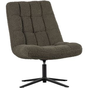 WOOOD Draaifauteuil Job Groen