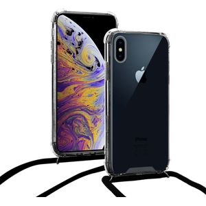 Hoesje geschikt voor iPhone 12 Pro Backcover met koord hoesje