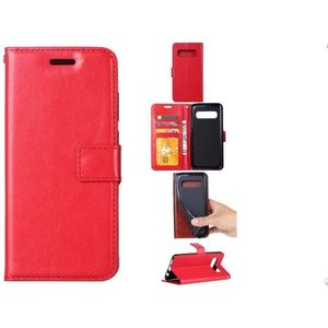 Hoesje geschikt voor Samsung Galaxy S10+ Portemonnee hoesje Rood