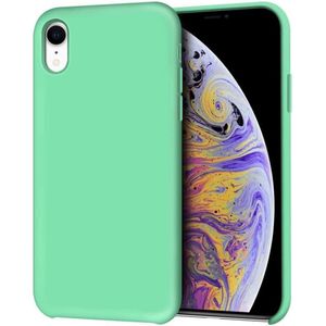 Hoesje geschikt voor Apple iPhone Xr - Anti Scratch - Silicone case - Kunststof - Soft cover - Groen