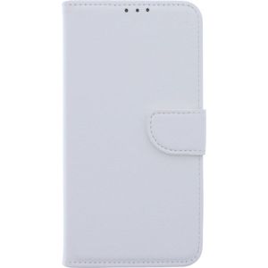 Telefoon Wallet Bookcase geschikt voor Samsung Galaxy A10-Portemonnee telefoonhoesje voor Bankpassen-Kunstleer-Siliconen Houder-Magnetische sluiten- wit