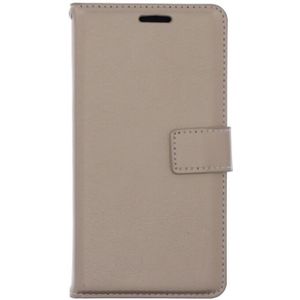 Telefoon Wallet Bookcase geschikt voor Samsung Galaxy S6-Portemonnee telefoonhoesje voor Bankpassen-Kunstleer-Siliconen Houder-Magnetische sluiten- Goud