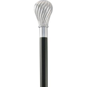 Classic Canes - Wandelstok - Zwart - 92 cm lang - Met Zilveren Knop