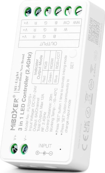 Mi-Light - FUT037S+ - LED Controller - Dimbaar - 2.4GHz - RGB/RGBW/RGB+CCT