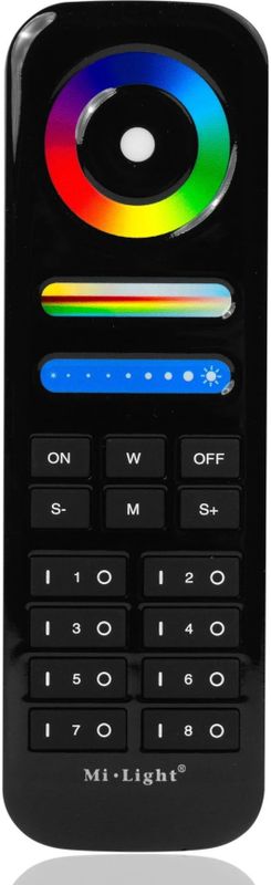Milight - FUT089 - Afstandsbediening - Zwart - 2.4 GHz RF - RGB+CCT - 8-Zone