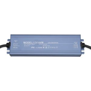 Transformator - 100W - Waterdicht - Geschikt voor 12V LED Strips