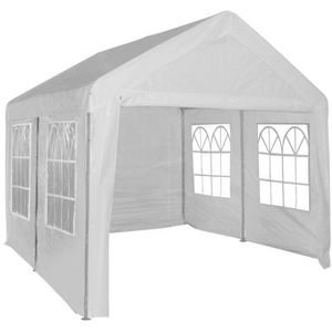 Partytent met zijwanden 3x4m PE 160 gr/m2 - wit