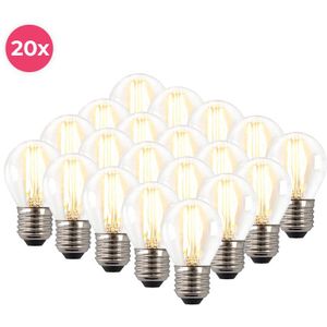 20-pack dimbare Melchis E27 LED kogel, 4w warm wit