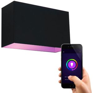 Moderne smart wandlamp zwart, Rodigo, 3W, RGBW