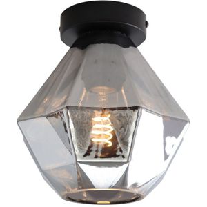 Olucia Anoek - Plafondlamp - Grijs/Zwart - E27