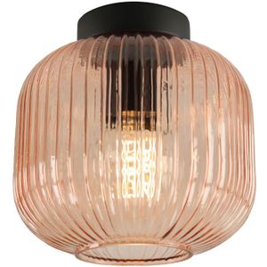 Roze plafondlamp Charlois, glas, retro