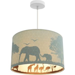 Mint dieren hanglamp Safari, Binnenzijde doorschijnend