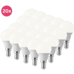 20-pack Lasco E14 LED kogellamp warm wit, 5,5w