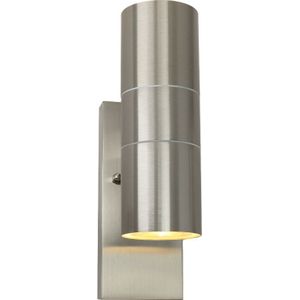 Olucia PEDRO - Buiten Wandlamp Met Schemersensor - Zilver