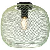 Groene plafondlamp Emado, metaal, industrieel