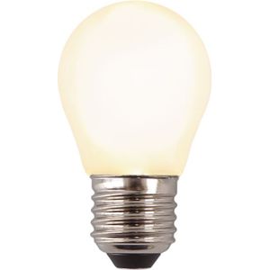 Dimbare Olucia E27 LED lamp, P45, 3W, Wit glas, 2700k