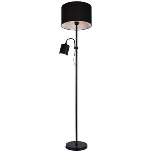 Moderne staande leeslamp zwart, Zev, met schakelaar