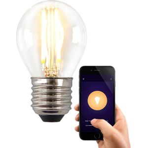 Olucia Smart LED lamp E27 Melchis, P45, 5W, dim to warm