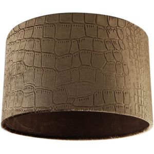30 cm velours bruine lampenkap croco stof, Emilius