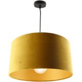 Hanglamp Urvin, geel met goud velours, 40 cm