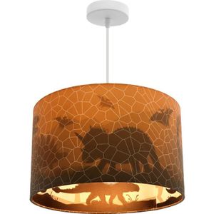 Oranje hanglamp Dino, binnenzijde doorschijnend