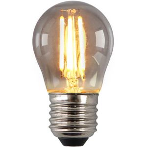 Dimbare Olucia E27 LED lamp, P45, 3W, Smoke glas, 2200k