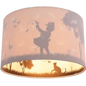 Roze meisjes kinderkamer plafondlamp Vlinders