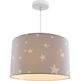 Olucia Stars - Kinderkamer Hanglamp - Grijs/Wit - E27