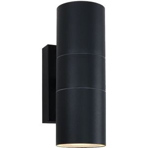 Olucia Pedro - Moderne Buiten wandlamp - RVS - Zwart