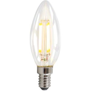 Dimbare Olucia E14 LED kaars, 3W, Transparant glas, 2700k