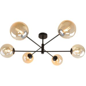 Olucia Remo - Plafondlamp - Amber/Zwart - G9