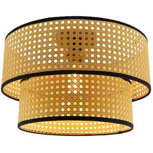 Rotan plafondlamp bruin, Kirsten