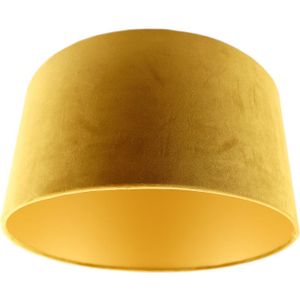 Okergele/gouden velours lampenkap Milene, 40 cm