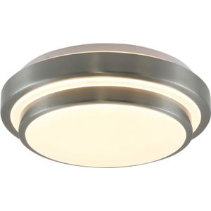 Moderne badkamer plafondlamp nikkel, Jaro, 12W, 3000K LED, IP44