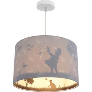 Grijze kinderkamer hanglamp Vlinders