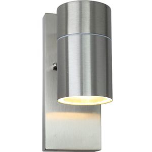 Buiten wandlamp met schemersensor Pedro, roestvrij staal (rvs)