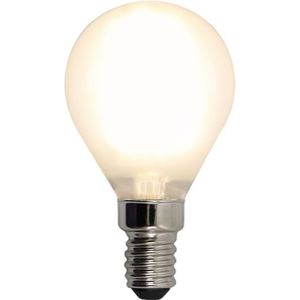 Dimbare Olucia E14 LED lamp, P45, 3W, Wit glas, 2700k