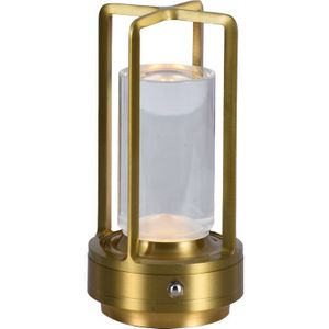 Moderne oplaadbare tafellamp goud, Elian, 3W, warm tot koud wit verstelbare LED, met schakelaar