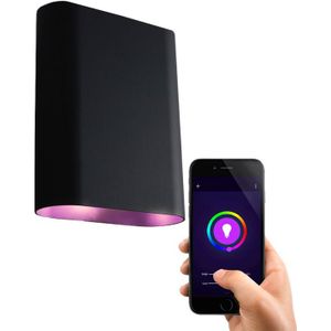 Moderne smart wandlamp zwart, Rodigo, 6W, RGBW