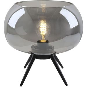 Design tafellamp grijs, Vidro, met schakelaar