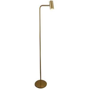 Moderne vloerlamp messing, Carlos, met schakelaar