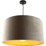 Hanglamp Urvin, grijs met goud velours, 50 cm