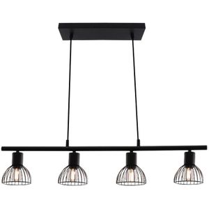 Zwarte hanglamp Bram, aluminium, industrieel, 4L