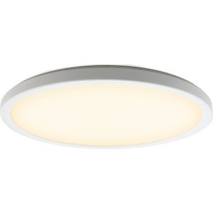 Witte plafonnière Shona, rond, 3-staps dimbaar, 22w, 3000K LED