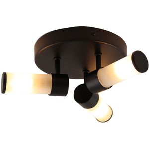 Moderne badkamer plafondlamp zwart, Callum, IP44