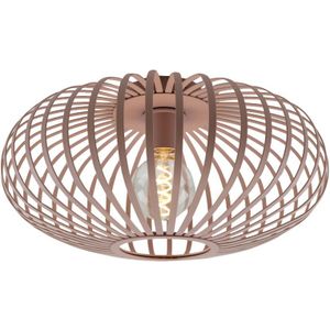 Industriële plafondlamp oud roze, Lieve