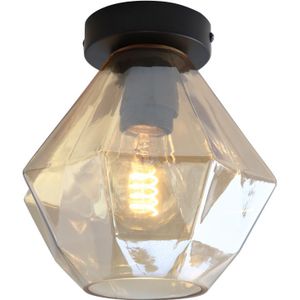 Olucia Anoek - Plafondlamp - Amber/Zwart - E27